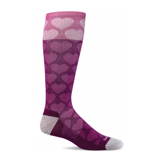Sockwell Heart Throb Over the Calf Compression Sock (Women) - Violet Accessories - Socks - Compression - The Heel Shoe Fitters