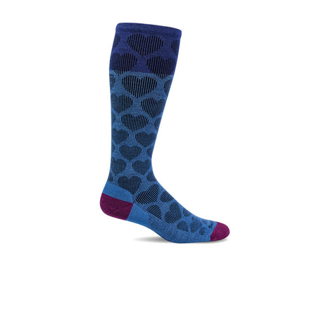 Sockwell Heart Throb Over the Calf Compression Sock (Women) - Ocean Accessories - Socks - Compression - The Heel Shoe Fitters