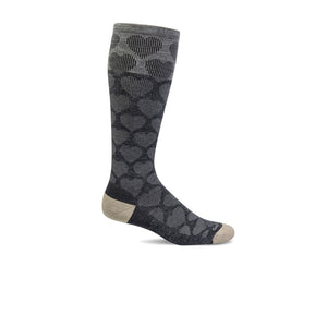 Sockwell Heart Throb (Women) - Charcoal Socks - Comp - Over the Calf - The Heel Shoe Fitters