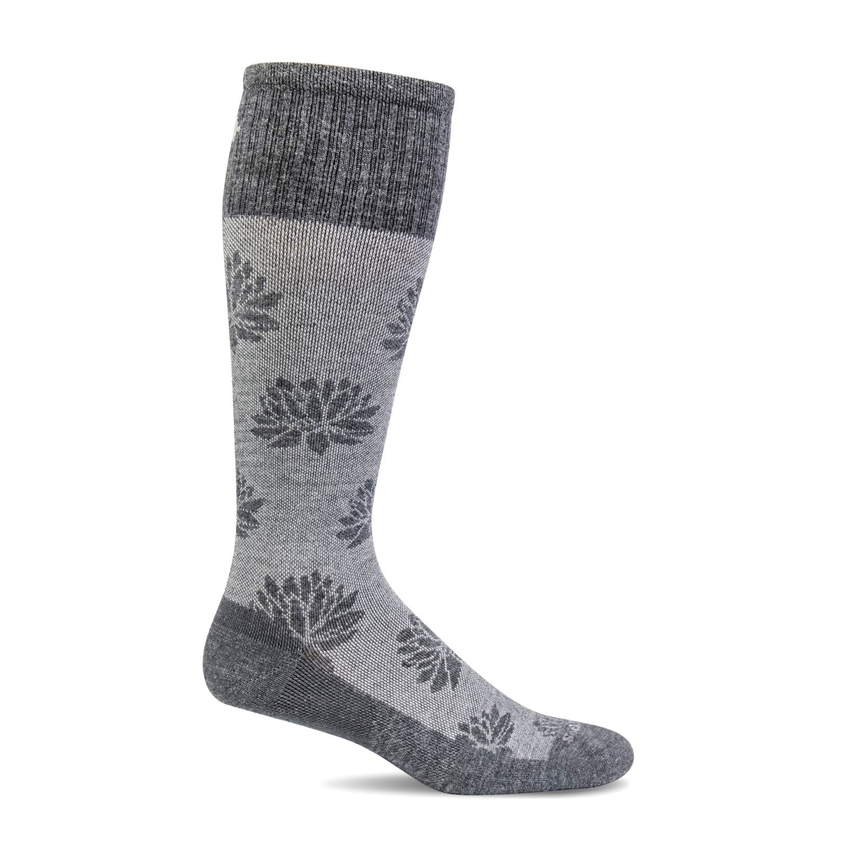 Sockwell Lotus Lift Over the Calf Compression Sock (Women) - Charcoal Accessories - Socks - Compression - The Heel Shoe Fitters
