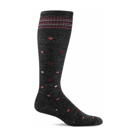Sockwell Full Heart Over the Calf Compression Sock (Women) - Charcoal Accessories - Socks - Compression - The Heel Shoe Fitters