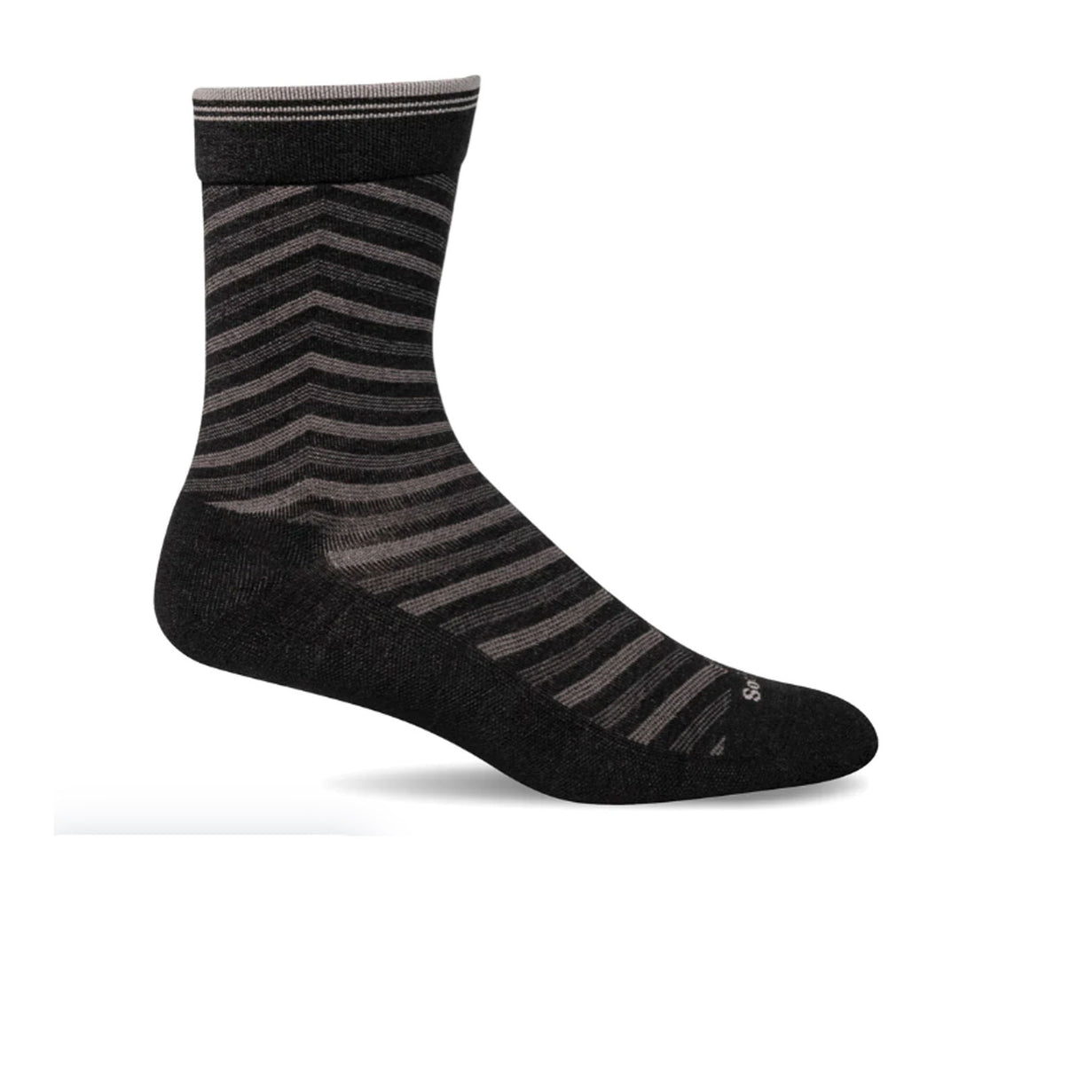 Sockwell Ease Up Crew Sock (Women) - Black Accessories - Socks - Lifestyle - The Heel Shoe Fitters