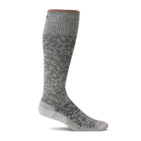 Sockwell Damask Over the Calf Compression Sock (Women) - Oyster Accessories - Socks - Compression - The Heel Shoe Fitters