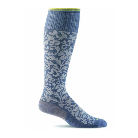 Sockwell Damask Over the Calf Compression Sock (Women) - Denim Accessories - Socks - Compression - The Heel Shoe Fitters