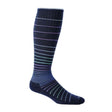 Sockwell Circulator Compression Sock (Women) - Navy Stripe Socks - Comp - Over the Calf - The Heel Shoe Fitters