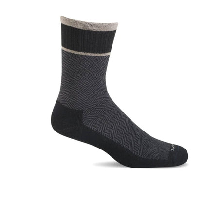 Sockwell Plantar Cushion Compression Crew Sock (Men) - Black Accessories - Socks - Compression - The Heel Shoe Fitters