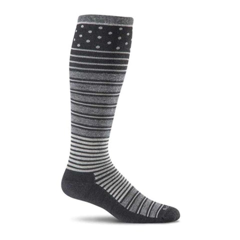 Sockwell Twister Over the Calf Compression Sock (Women) - Black Accessories - Socks - Compression - The Heel Shoe Fitters