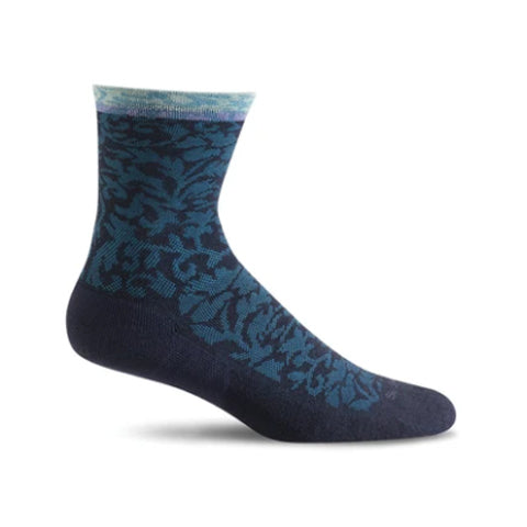 Sockwell Plantar Cushion Compression Crew Sock (Women) - Navy Socks - Compression - Crew - The Heel Shoe Fitters