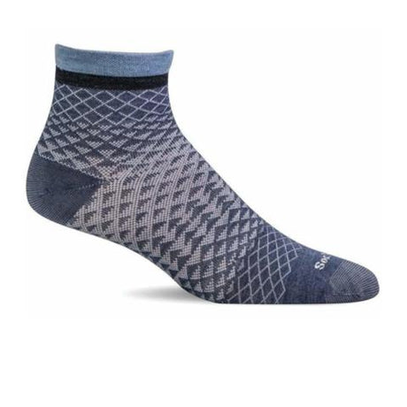 Sockwell Plantar Ease Quarter II Compression Sock (Women) - Denim Accessories - Socks - Compression - The Heel Shoe Fitters