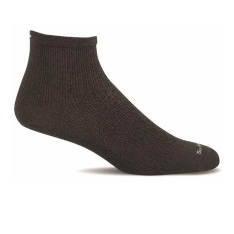 Sockwell Plantar Ease Quarter II Compression Sock (Women) - Black Solid Accessories - Socks - Compression - The Heel Shoe Fitters