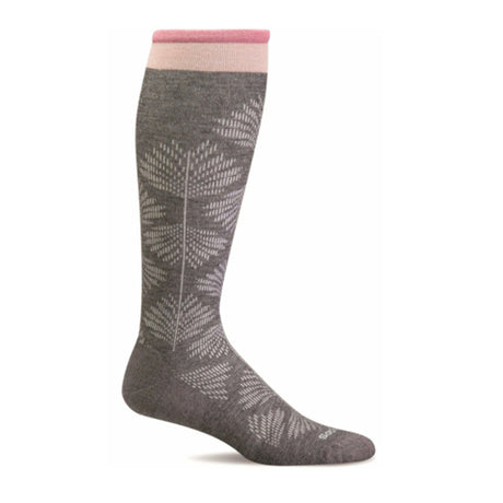 Sockwell Full Floral Over the Calf Compression Sock (Women) - Charcoal Accessories - Socks - Compression - The Heel Shoe Fitters