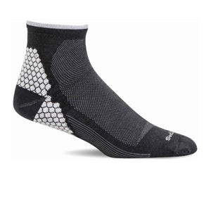 Sockwell Plantar Sport Quarter Compression Sock (Men) - Black Socks - Comp - Crew - The Heel Shoe Fitters