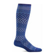 Sockwell Chevron Ultra Light Over the Calf Compression Sock (Women) - Hyacinth Accessories - Socks - Compression - The Heel Shoe Fitters