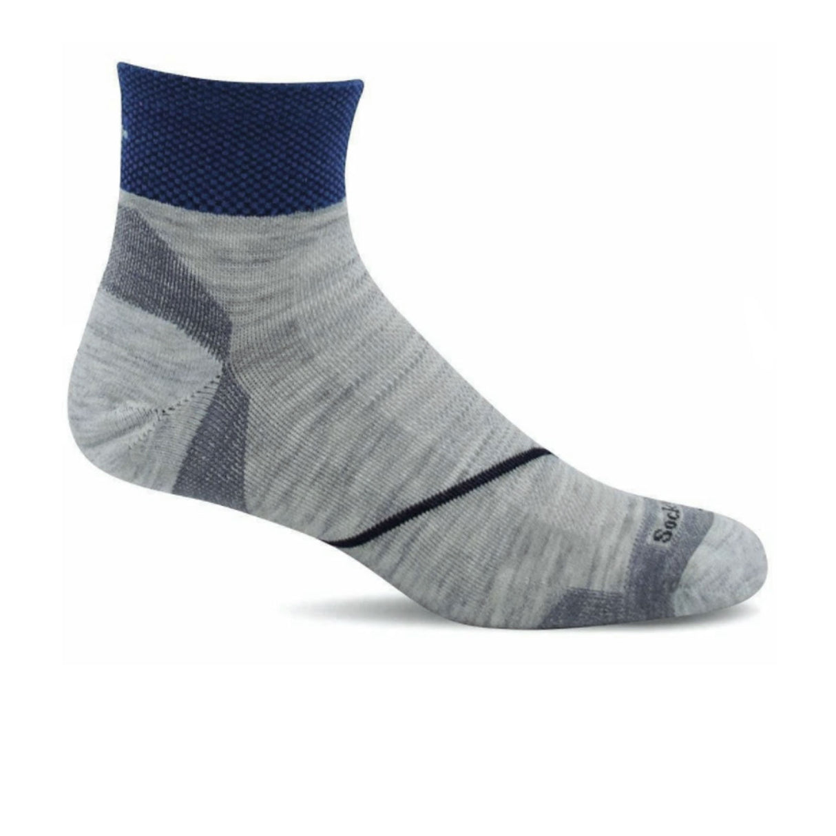 Sockwell Pulse Quarter Compression Sock (Men) - Ash Accessories - Socks - Compression - The Heel Shoe Fitters