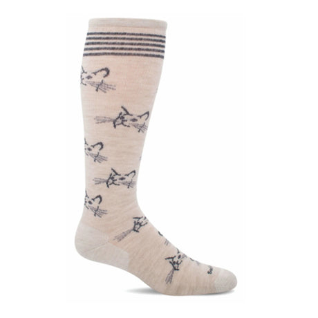 Sockwell Feline Fancy Over the Calf Compression Sock (Women) - Barley Accessories - Socks - Compression - The Heel Shoe Fitters