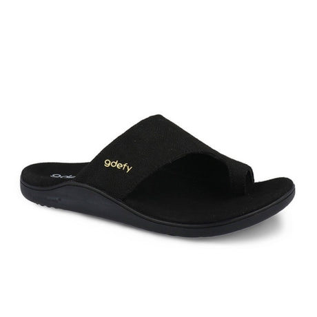 Gravity Defyer Etztal (Women) - Black Sandals - Thong - The Heel Shoe Fitters