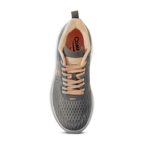 Gravity Defyer XLR8 (Women) - Gray/Peach Athletic - Running - Stability - The Heel Shoe Fitters