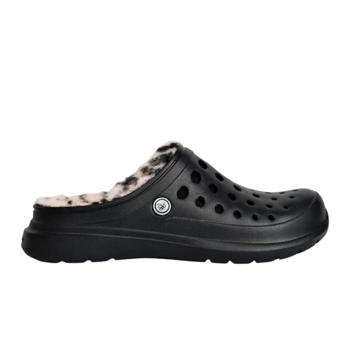 Joybees Cozy Lined Clog (Unisex) - Black/Cheetah – The Heel Shoe Fitters