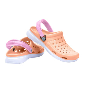 Joybees Modern Clog (Women) - Melon/White Sandals - Clog - The Heel Shoe Fitters