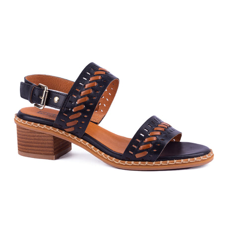 Pikolinos Blanes W3H-1822C1 Heeled Sandal (Women) - Black Sandals - Heel/Wedge - The Heel Shoe Fitters