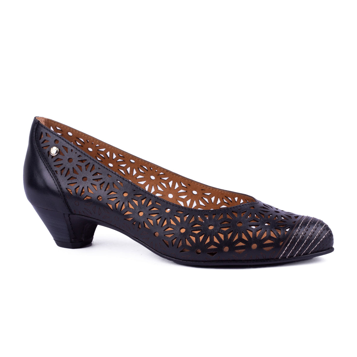 Pikolinos Elba W4B-5714 Pump (Women) - Black Leather Dress-Casual - Heels - The Heel Shoe Fitters