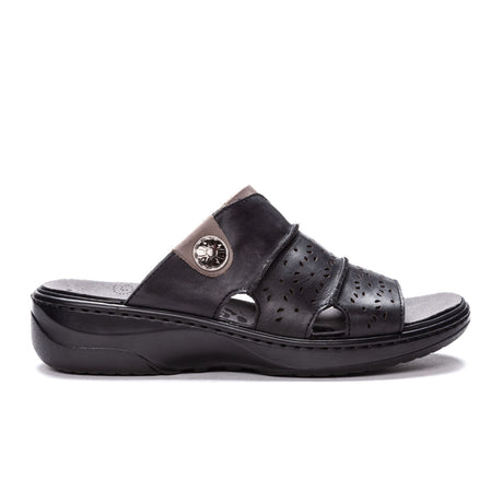 Propet Gertie Slide Sandal (Women) - Black  - The Heel Shoe Fitters