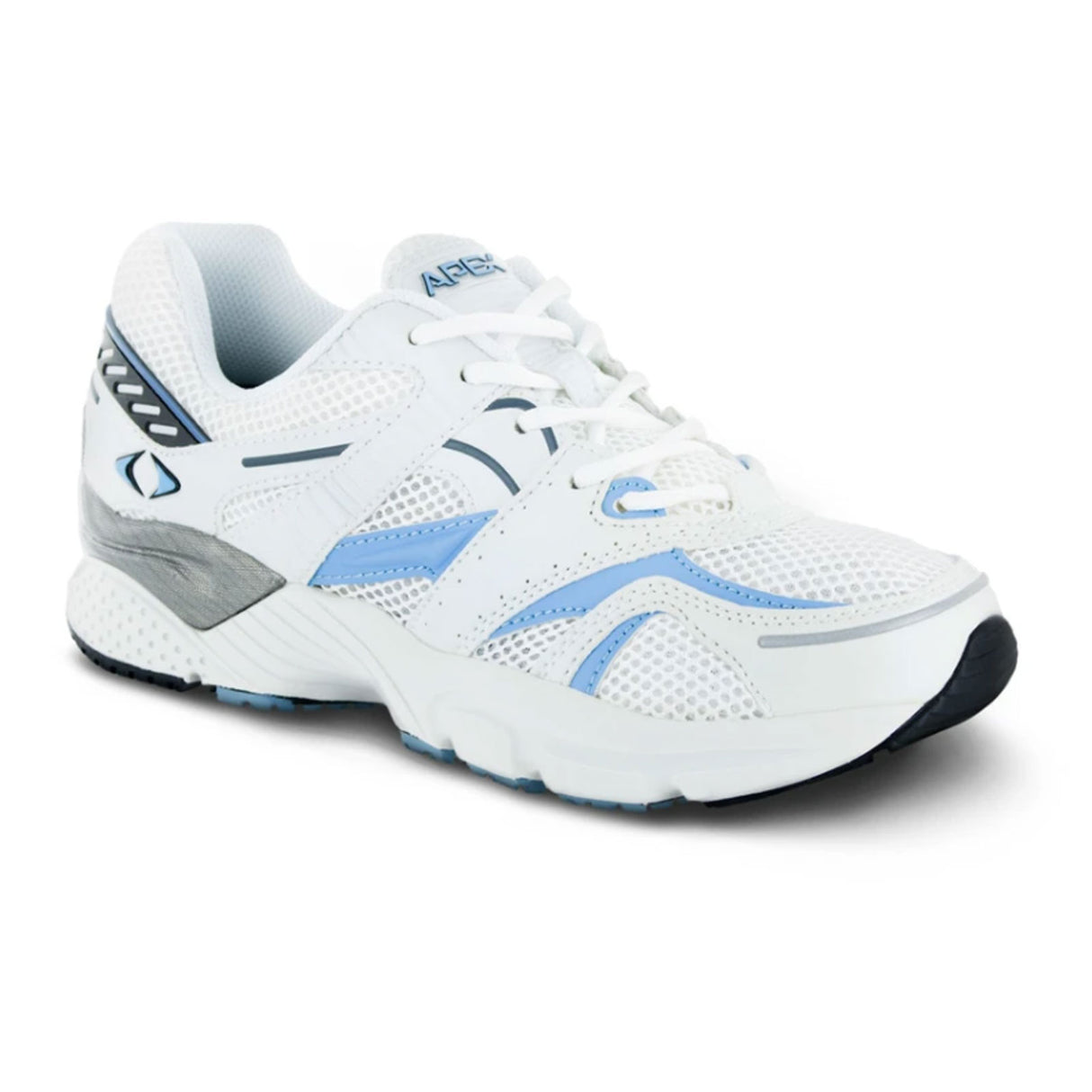 Apex X522 Boss Runner X-Last (Women) - White/Pale Blue Athletic - Walking - The Heel Shoe Fitters