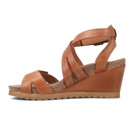 Taos Xcellent Wedge Sandal (Women) - Caramel Sandals - Heel/Wedge - The Heel Shoe Fitters