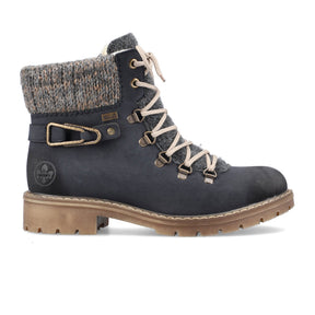 Rieker Sabrina Y9131-14 Ankle Boot (Women) - Pazifik/Anthrazit Boots - Casual - Mid - The Heel Shoe Fitters