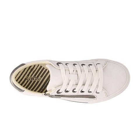 Taos Z Soul Sneaker (Women) - White/Pewter Dress-Casual - Sneakers - The Heel Shoe Fitters