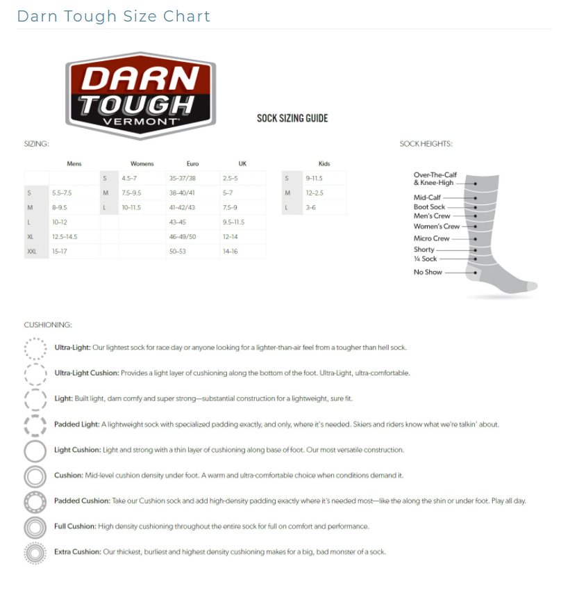 Darn Tough Hiker Midweight Boot Sock with Cushion (Men) - Black Accessories - Socks - Performance - The Heel Shoe Fitters