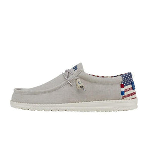 Hey Dude Wally Patriotic Slip On (Men) - Off White Patriotic Dress-Casual - Slip Ons - The Heel Shoe Fitters
