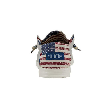 Hey Dude Wally Patriotic Slip On (Men) - Off White Patriotic Dress-Casual - Slip Ons - The Heel Shoe Fitters